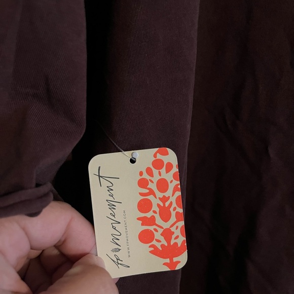 FP movement hot shot short romper -espresso NWT - Picture 3 of 5